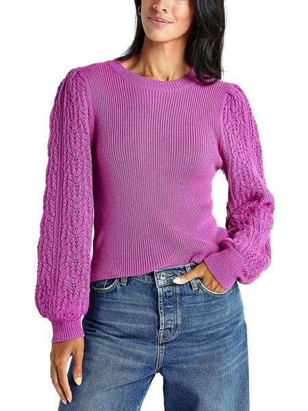 womens knit cashmere cotton blend pullover sweater