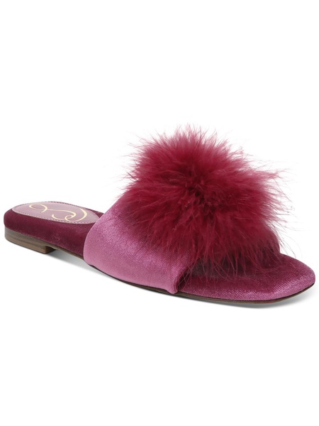 francie womens faux shearling slip on slide slippers