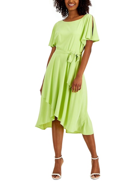 womens flutter sleeve a-line cocktail and party dress