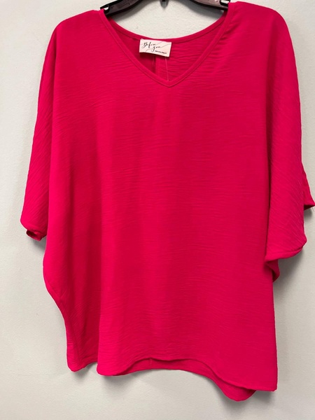 women's let’s chill top in fuschia