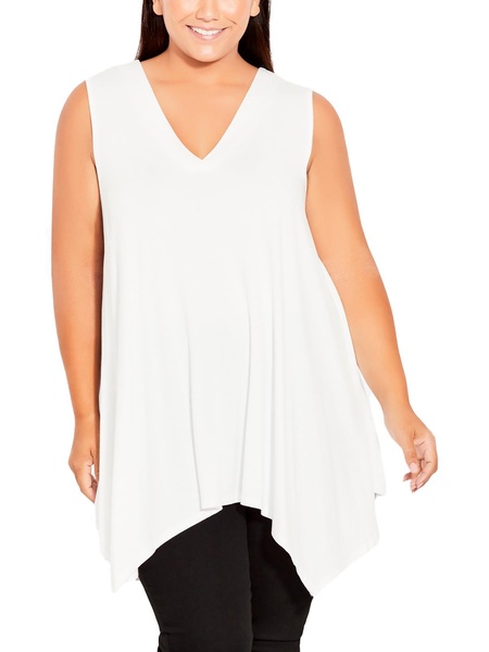 womens v neck sleeveless shell