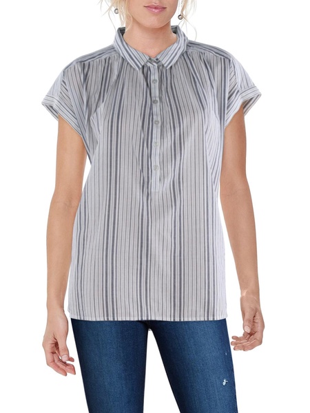 womens cotton striped blouse