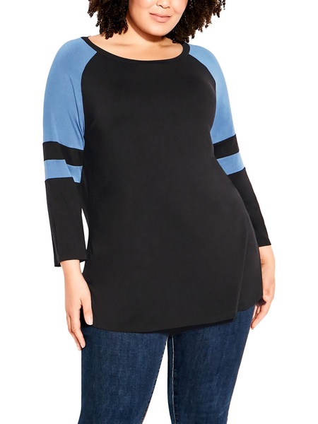 plus womens viscose scoop neck pullover top