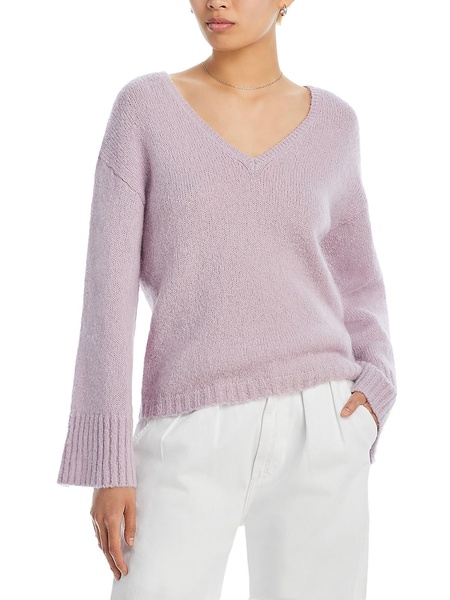 womens wool v-neck pullover sweater