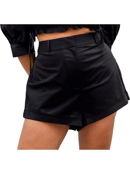 womens cuffed high-cut shorts