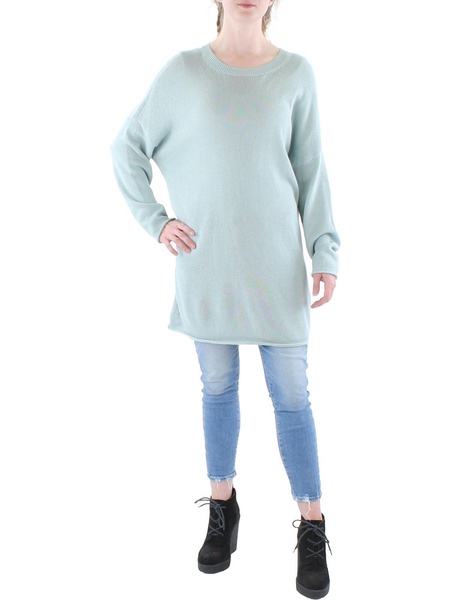 womens organic cotton crewneck tunic sweater