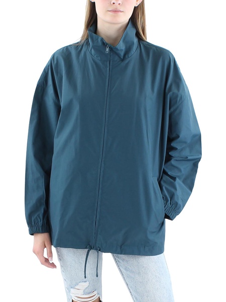 womens solid organic cotton windbreaker jacket