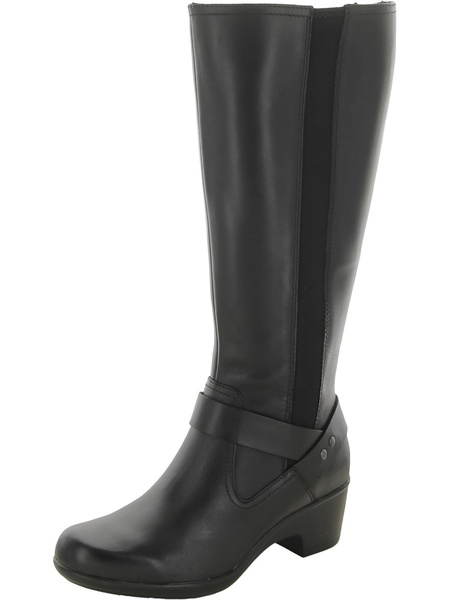 malia womens sleek zipper closure knee-high boots