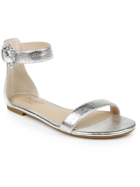 liv womens metallic faux leather ankle strap