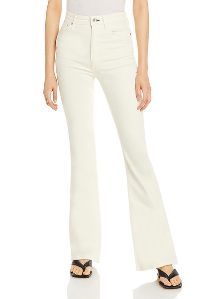 casey womens high rise colored flare jeans