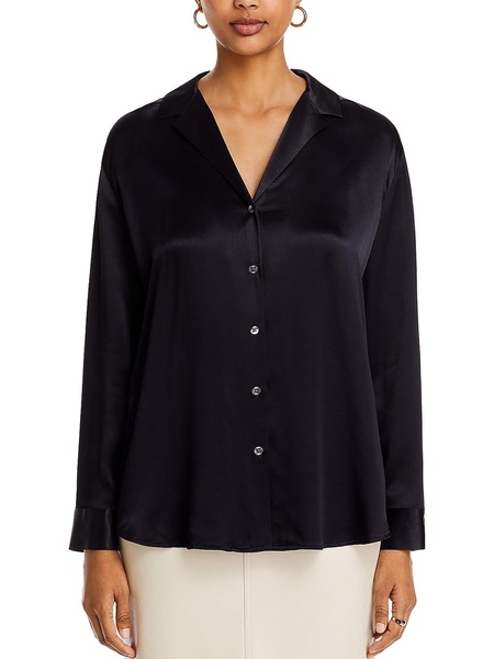 nami womens collar long sleeve button-down top