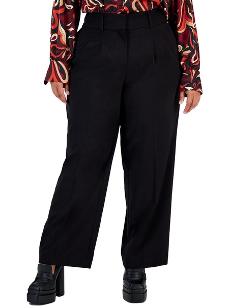 plus womens mid rise office dress pants