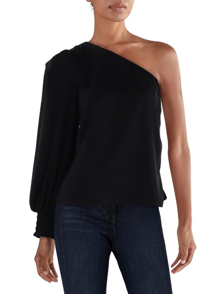 womens silk one shoulder blouse