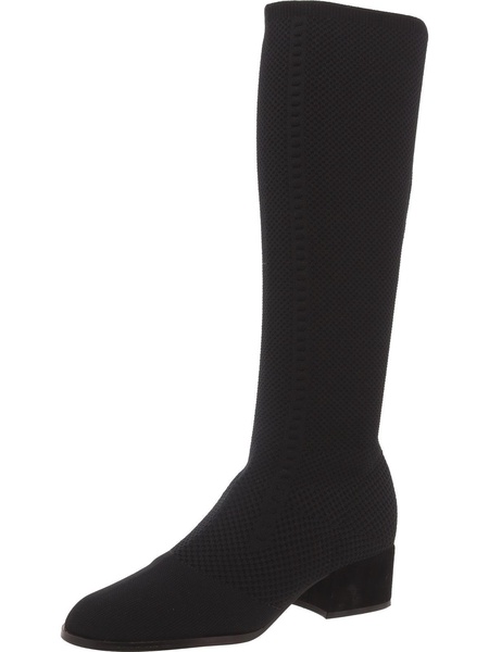 womens strecth round toe knee-high boots