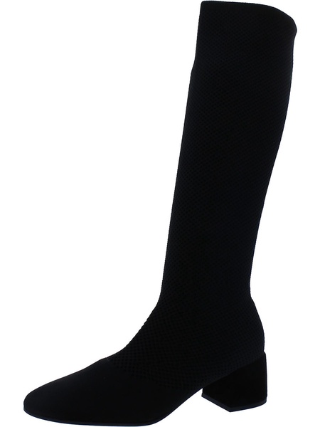 innis st womens pointed toe pull on knee-high boots