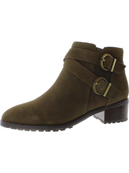 sela womens suede zipper booties