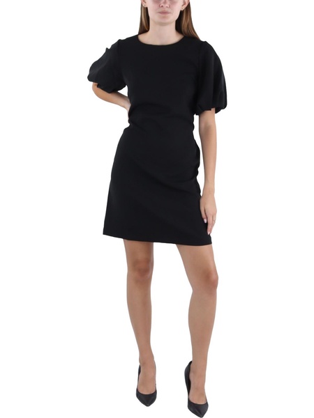 womens shift puff sleeve mini dress