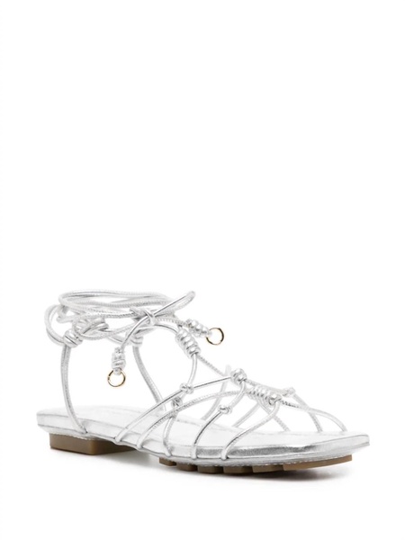 women's freya flat sandal in silver