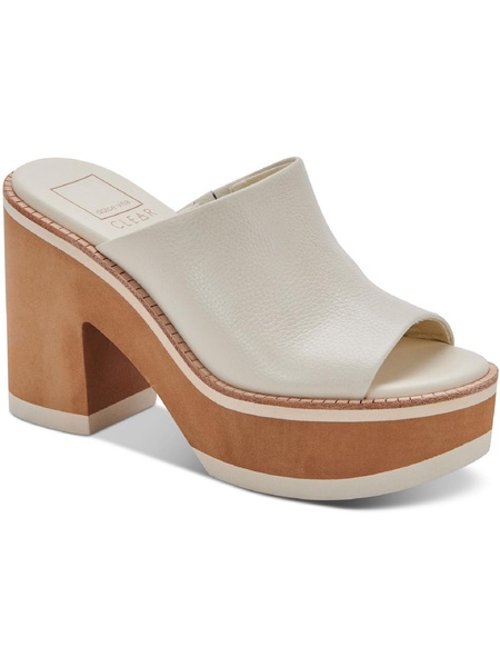 emery womens leather slide platform sandals