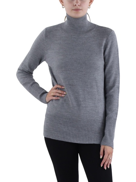 womens heathered long sleeve turtleneck sweater