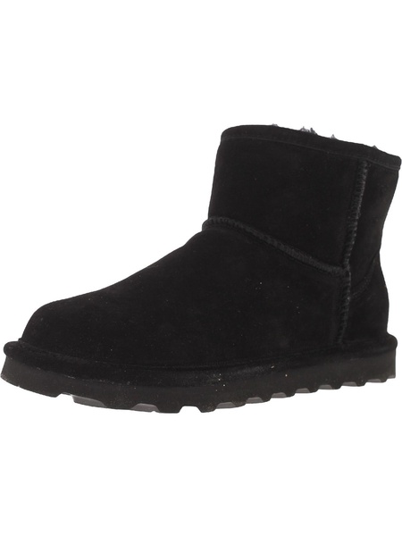 alyssa wide womens suede pull on winter & snow boots