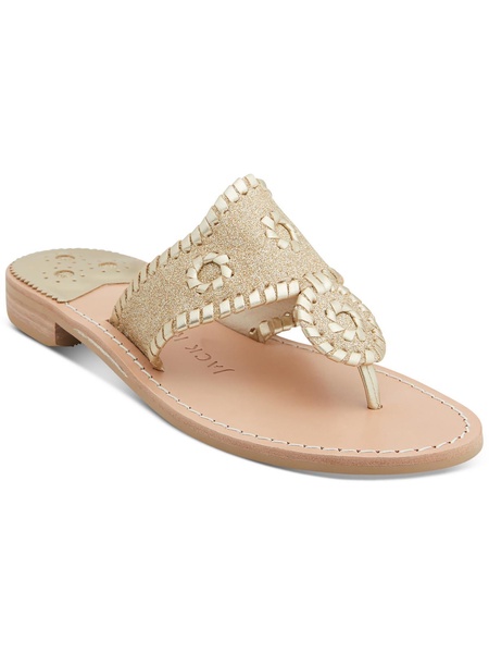 jacks glitter flat sandal womens slip-on slides thong sandals