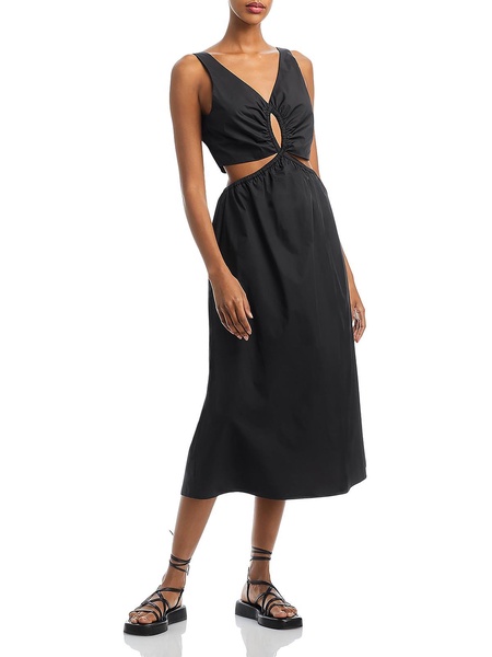 dione womens cut-out cotton maxi dress