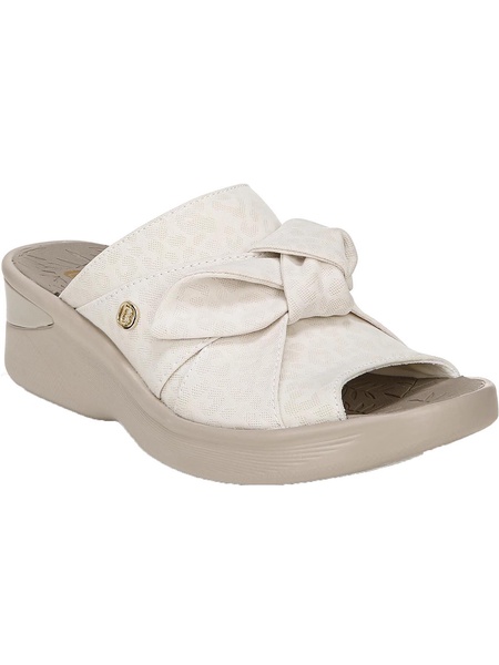 smile womens bow slip on wedges