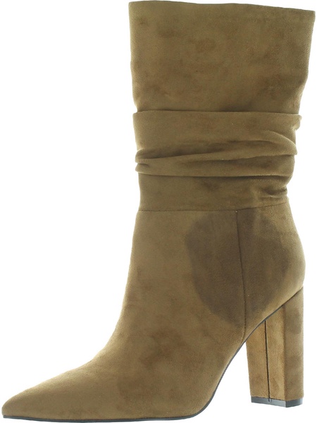 denner 2 womens microsuede covered heel mid-calf boots