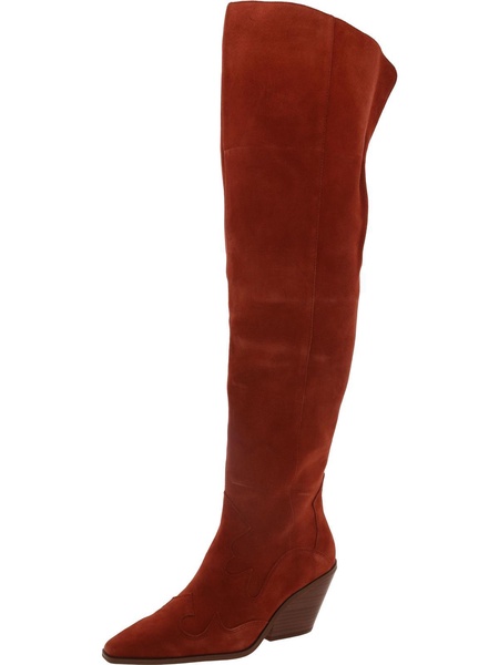 womens suede pointed toe over-the-knee boots