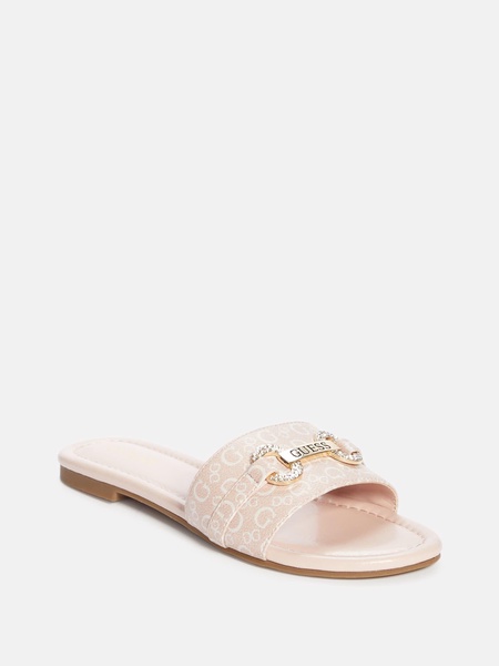 lamera logo slide sandals