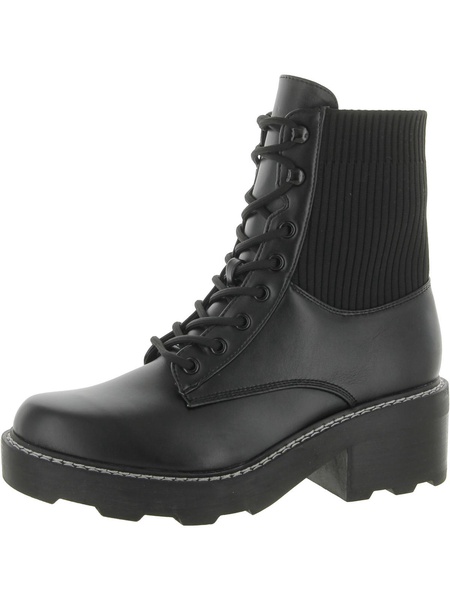 lamit 2 womens faux leather ankle combat & lace-up boots