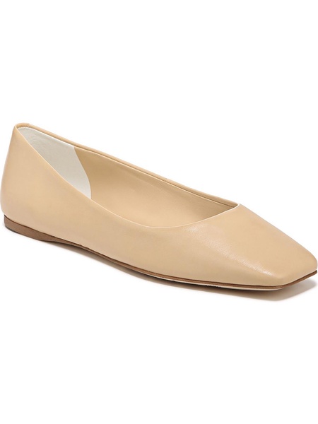 flexa amaya womens leather square toe ballet flats