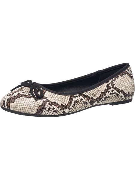 diana womens faux leather snake print ballet flats