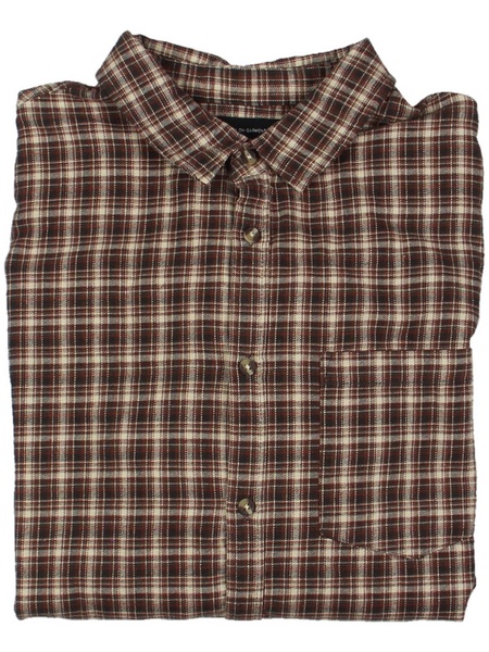 mens micro checked collared button-down shirt