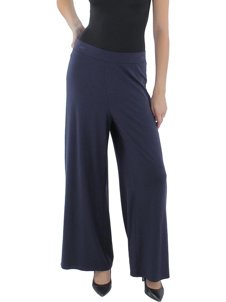 womens high rise stretch wide leg pants