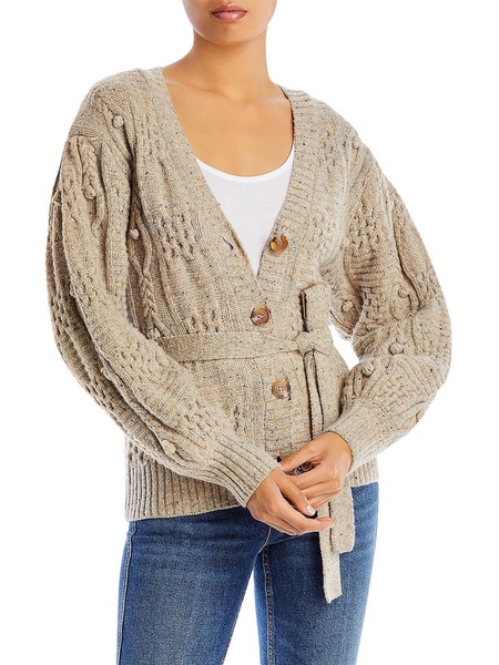 polly womens wool cable knit cardigan sweater