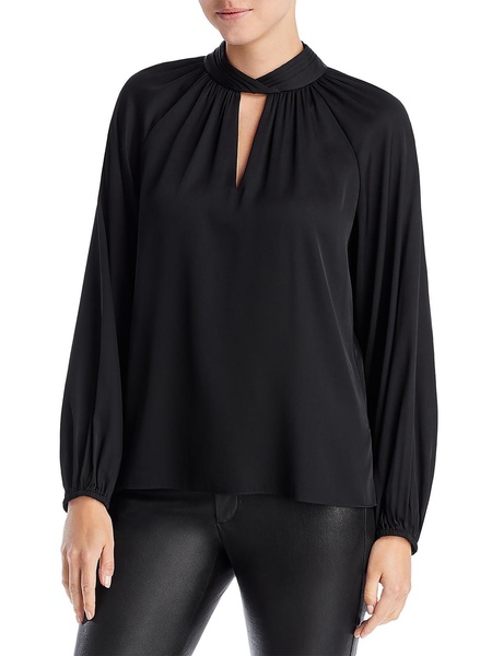 kelli womens silk cut-out blouse