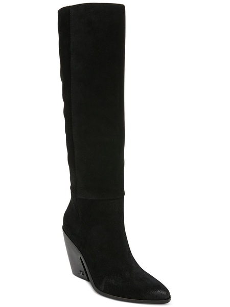 annabel womens zipper almond toe knee-high boots