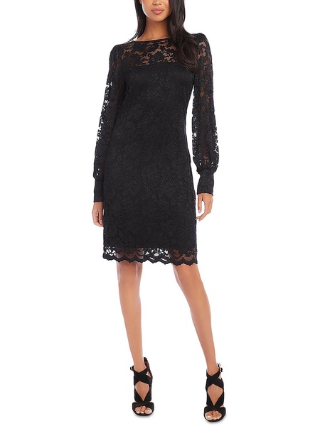 all that shines womens lace mini sheath dress