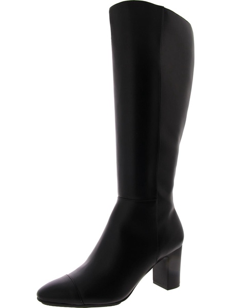 spencer womens faux leather sleek knee-high boots