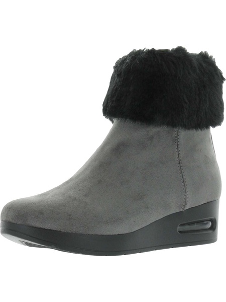 abri womens zipper wedge booties