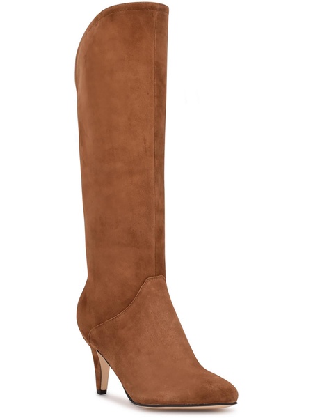 buyah womens suede pull on mid-calf boots