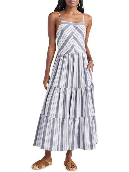 myla womens striped tiered sundress