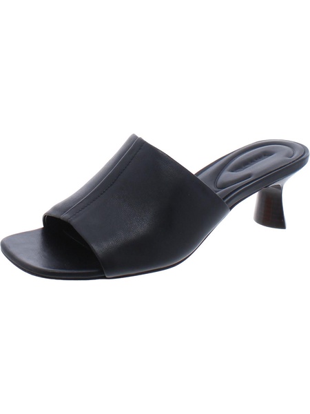 palmar slide womens leather square toe kitten heels