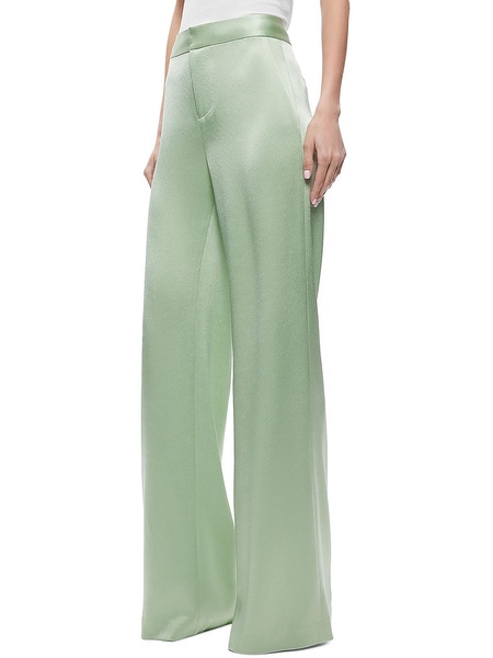 deanna womens satin high waist wide leg pants