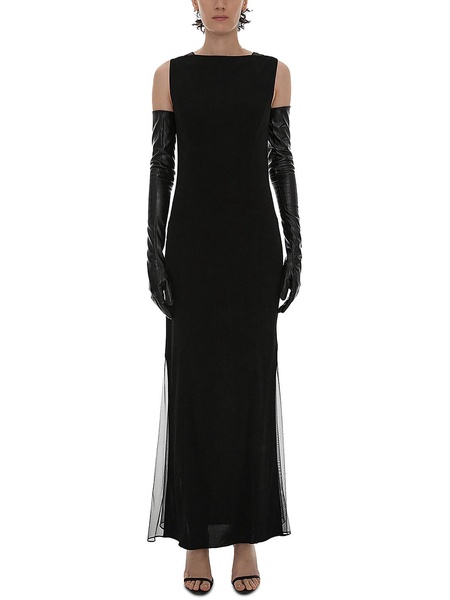 womens illusion maxi evening dress