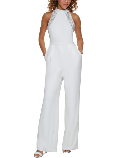 womens halter rhinestone jumpsuit