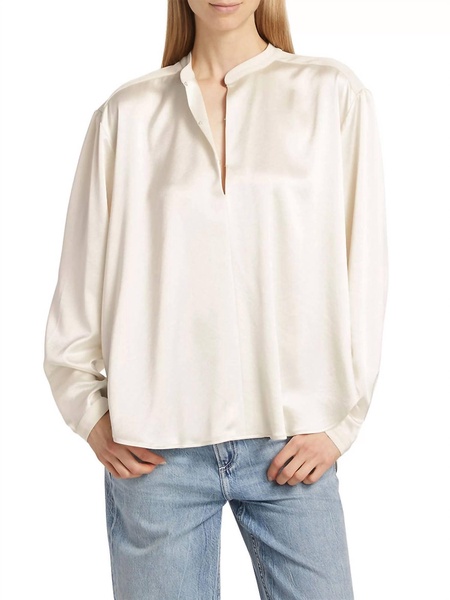 rosie keyhole blouse in ivory