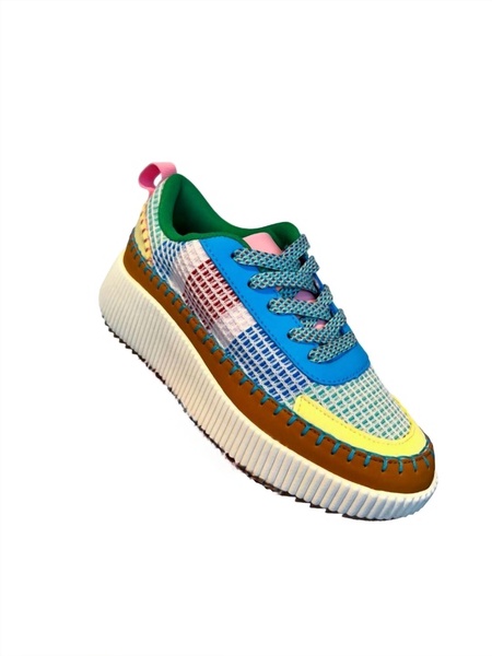 women's willow woven sneaker in blue multi